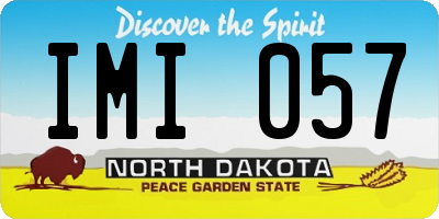 ND license plate IMI057