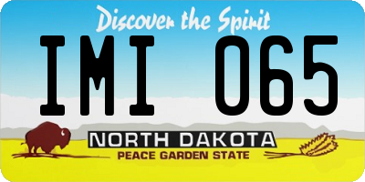 ND license plate IMI065