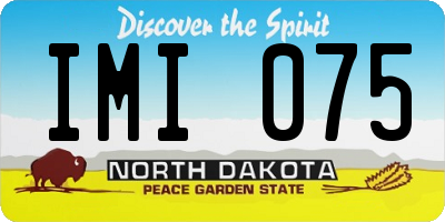 ND license plate IMI075