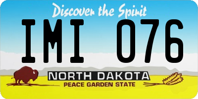 ND license plate IMI076