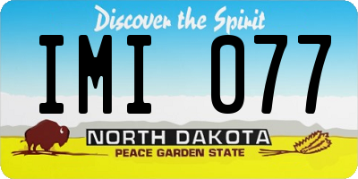 ND license plate IMI077