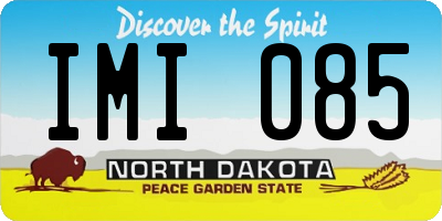 ND license plate IMI085