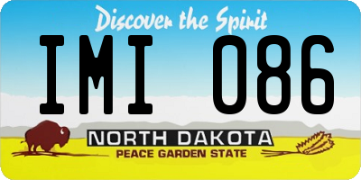 ND license plate IMI086