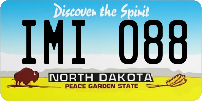 ND license plate IMI088