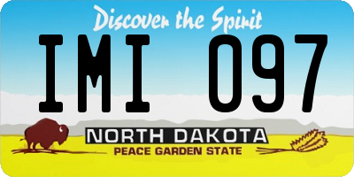 ND license plate IMI097
