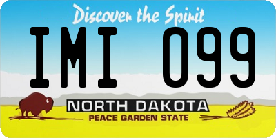 ND license plate IMI099