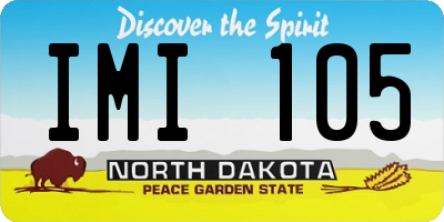 ND license plate IMI105