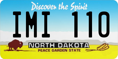 ND license plate IMI110