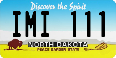 ND license plate IMI111
