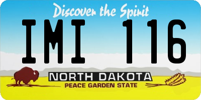 ND license plate IMI116