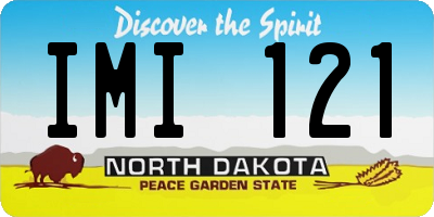 ND license plate IMI121