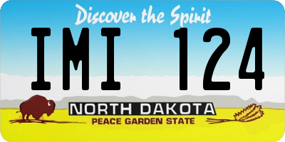 ND license plate IMI124