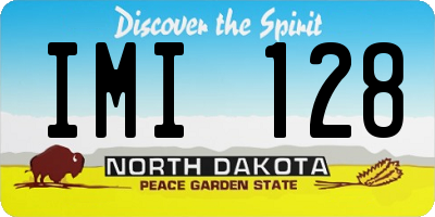 ND license plate IMI128