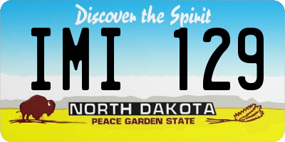 ND license plate IMI129