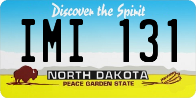 ND license plate IMI131