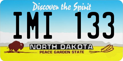 ND license plate IMI133