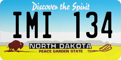 ND license plate IMI134
