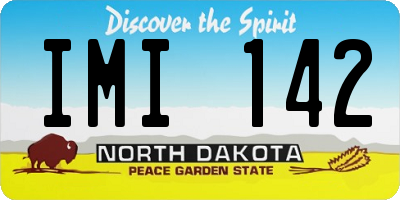 ND license plate IMI142