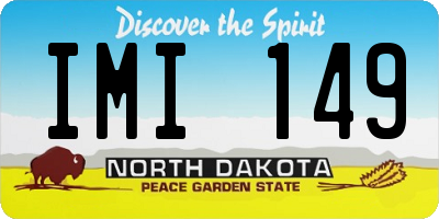 ND license plate IMI149