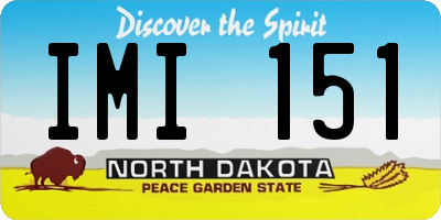 ND license plate IMI151