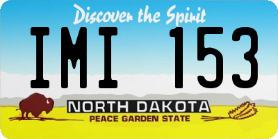 ND license plate IMI153