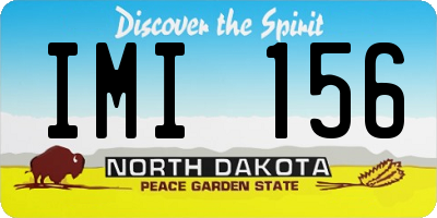 ND license plate IMI156