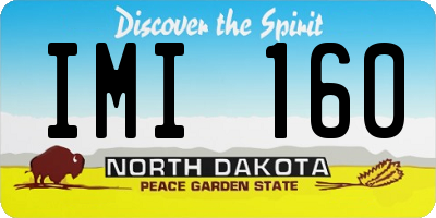 ND license plate IMI160