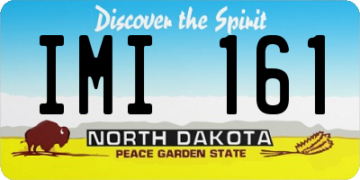 ND license plate IMI161