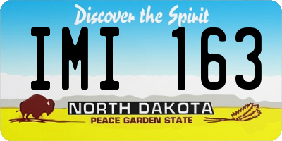 ND license plate IMI163