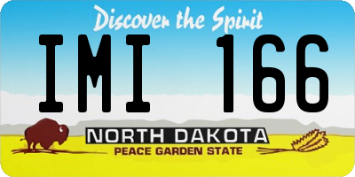 ND license plate IMI166
