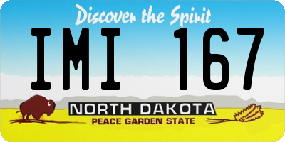 ND license plate IMI167