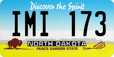 ND license plate IMI173