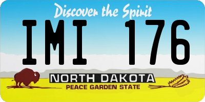ND license plate IMI176