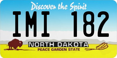 ND license plate IMI182