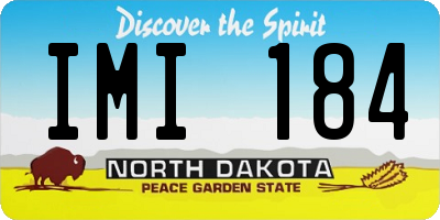ND license plate IMI184