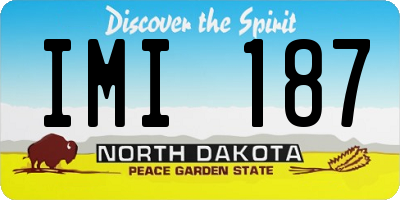 ND license plate IMI187