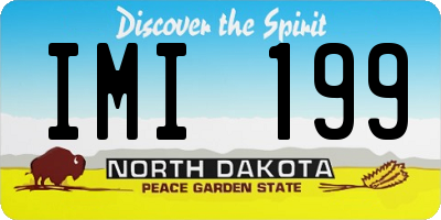 ND license plate IMI199