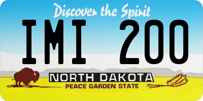 ND license plate IMI200