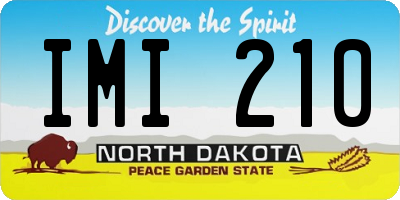 ND license plate IMI210