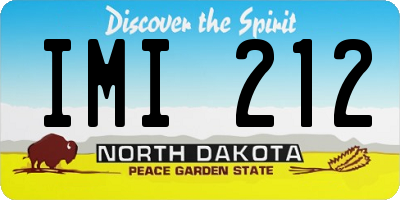 ND license plate IMI212