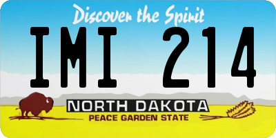 ND license plate IMI214