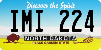 ND license plate IMI224