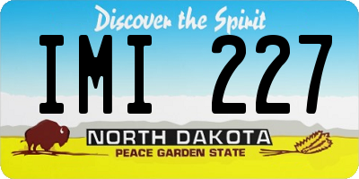 ND license plate IMI227