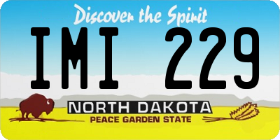 ND license plate IMI229