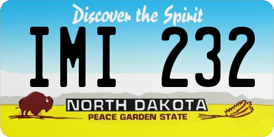 ND license plate IMI232