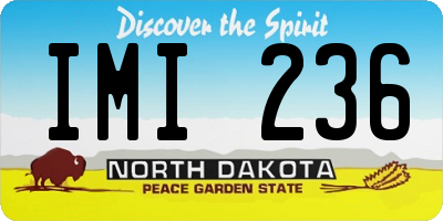 ND license plate IMI236