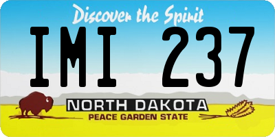 ND license plate IMI237
