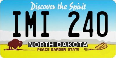 ND license plate IMI240
