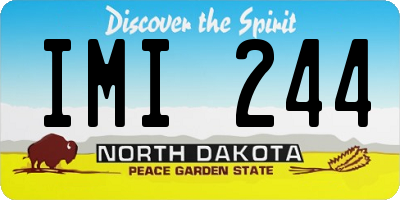 ND license plate IMI244