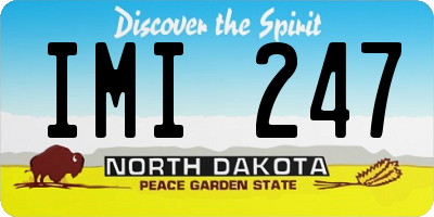 ND license plate IMI247
